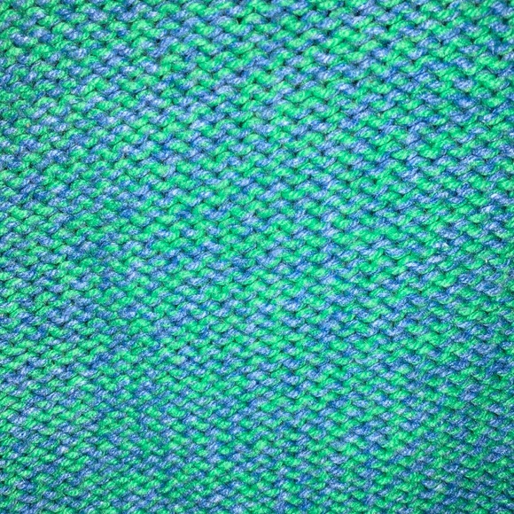 American Eagle Outfitters Blue/Green Cardigan with High Collar and Fitted Style - Picture 11 of 11